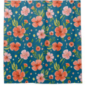 Beautiful flower pattern  シャワーカーテン (正面)