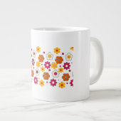 Beautiful flower pattern mug ジャンボコーヒーマグカップ (正面右)