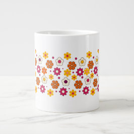 Beautiful flower pattern mug ジャンボコーヒーマグカップ