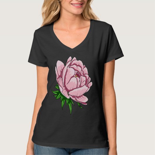 Beautiful Flower Peony Floral Pink Peonies Tシャツ (正面)