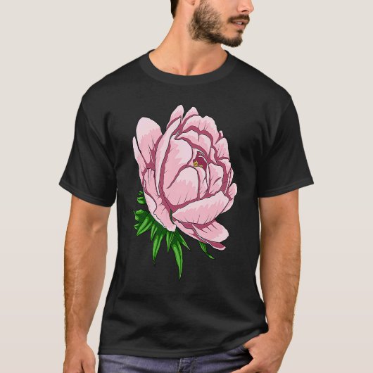 Beautiful Flower Peony Floral Pink Peonies Tシャツ (正面)