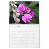 Beautiful Flowers Floral Calendar カレンダー (2月 2027)