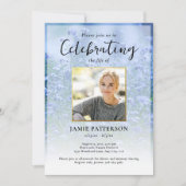 Beautiful Flowers Life Celebration Photo Funeral 招待状 (正面)