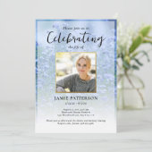 Beautiful Flowers Life Celebration Photo Funeral 招待状 (スタンド正面)