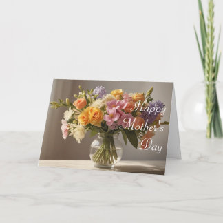 Beautiful Flowers Mother's Day Card カード