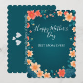 Beautiful Flowers Mother's Day Greeting Card (正面/裏面)