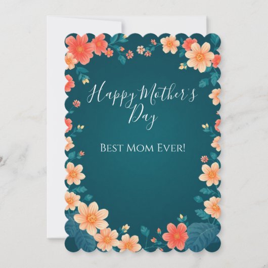 Beautiful Flowers Mother's Day Greeting Card (正面)