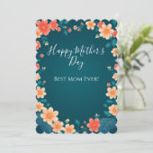 Beautiful Flowers Mother's Day Greeting Card (スタンド正面)
