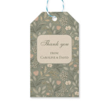 Beautiful Flowers on Sage Green Earthy Colors