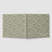 Beautiful Flowers on Sage Green Earthy Toned ゲストブック (全面)