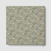 Beautiful Flowers on Sage Green Earthy Toned ゲストブック (裏面)
