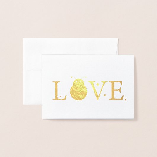 Beautiful Foil 'Love Bug' 箔カード (封筒付き正面)
