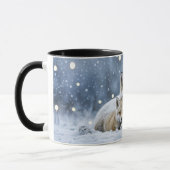Beautiful Foxes in Snow Coffee Cup or Mug マグカップ (左)