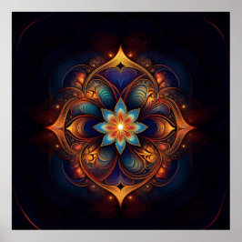 Beautiful Fractal Lily ポスター