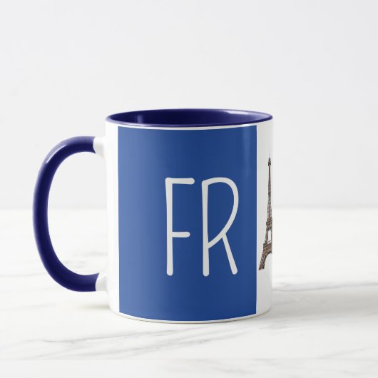 Beautiful France Flag Mug version Eiffel Tower マグカップ (左)