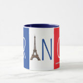 Beautiful France Flag Mug version Eiffel Tower マグカップ (中央)