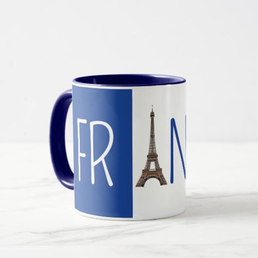 Beautiful France Flag Mug version Eiffel Tower マグカップ (正面左)
