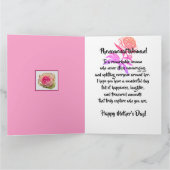 Beautiful Full Pink Rose Mother's Day カード (内部)