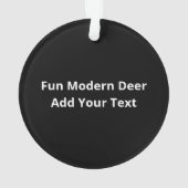 Beautiful Funny Deer Oh Deer Modern Design オーナメント (裏面)