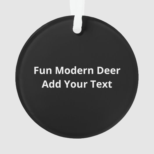 Beautiful Funny Deer Oh Deer Modern Design オーナメント (裏面)