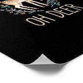 Beautiful Funny Deer Oh Deer Modern Design  ポスター (角)
