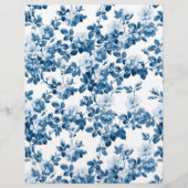 Beautiful Fussy Cuts with Siamese Cat & Blue Roses (裏面)