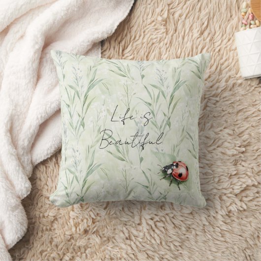 Beautiful Garden Ladybug クッション (ブランケット)