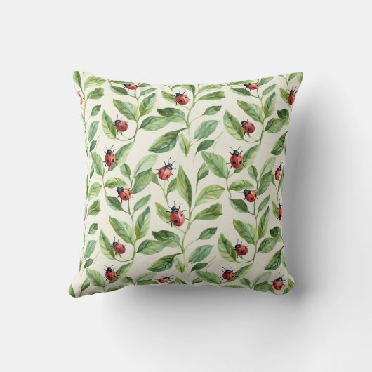 Beautiful Garden Ladybug クッション (裏面)
