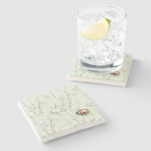 Beautiful Garden Ladybug ストーンコースター (横)