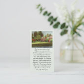 Beautiful Garden Scene Purple Red Blue Green 名刺 (スタンド正面)