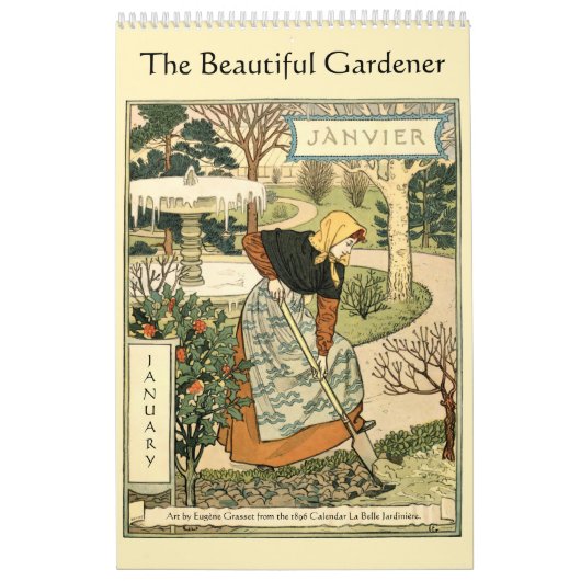 Beautiful Gardener Art Nouveau by Grasset Calendar カレンダー (カバー)
