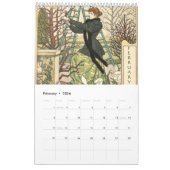 Beautiful Gardener Art Nouveau by Grasset Calendar カレンダー (2月 2026)
