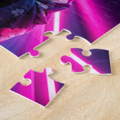 Beautiful Geisha Puzzle with Neon Background – Ele ジグソーパズル (側面)