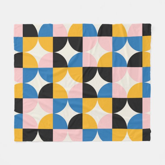 Beautiful Geometric Pattern  フリースブランケット (正面(横))