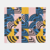 Beautiful Geometric Pattern  フリースブランケット (正面(横))