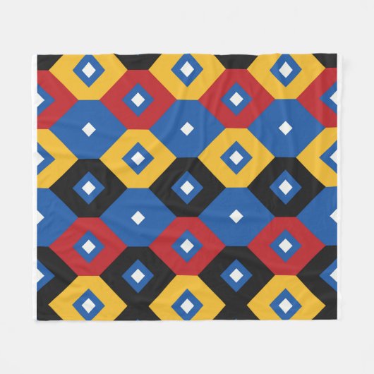 Beautiful geometric pattern  フリースブランケット (正面(横))
