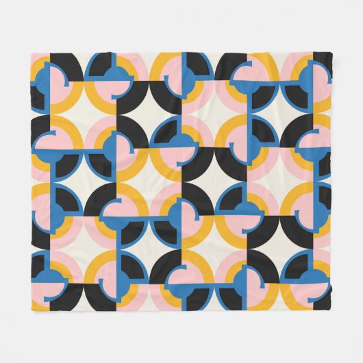 Beautiful Geometric Pattern  フリースブランケット (正面(横))