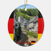 Beautiful German village Monschau in summer travel セラミックオーナメント (左)