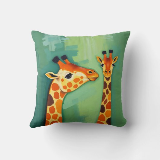 Beautiful Giraffe Throw Pillow クッション (裏面)