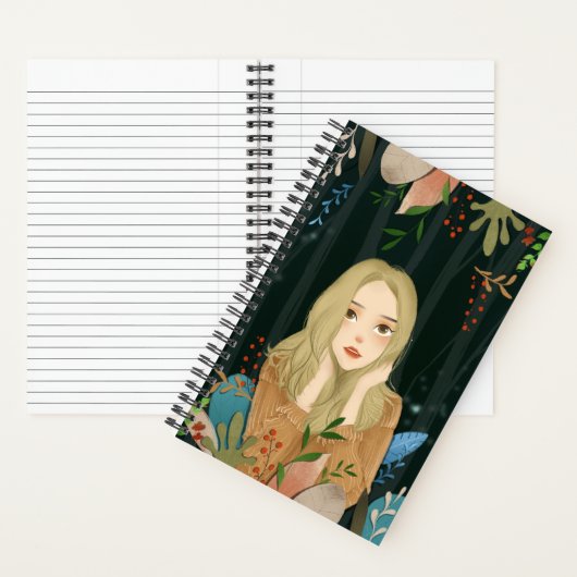 Beautiful Girl IIlustration Notebook  ノートブック (内側)