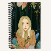 Beautiful Girl IIlustration Notebook  ノートブック (正面)