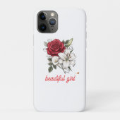 Beautiful Girl Rose Tote Bag Case-Mate iPhoneケース (裏)