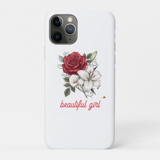 Beautiful Girl Rose Tote Bag Case-Mate iPhoneケース (裏)