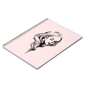 Beautiful Girl with Long Hair ノートブック (左側)