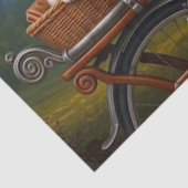 Beautiful Girl With Puppy On Bicycle Decoupage 薄葉紙 (詳細)