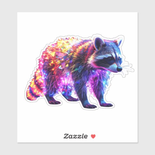 Beautiful Glowing Raccoon シール (シート)