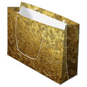 Beautiful Golden pattern Large Gift Bag ラージペーパーバッグ (正面アングル)