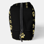 Beautiful Golden Paws Prints on Black Background  ドップキット (右)