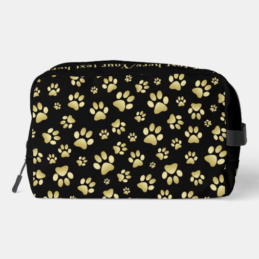 Beautiful Golden Paws Prints on Black Background ドップキット (裏面)