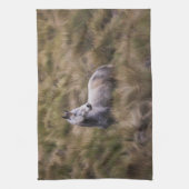 Beautiful Gray Colored Horse キッチンタオル (縦)